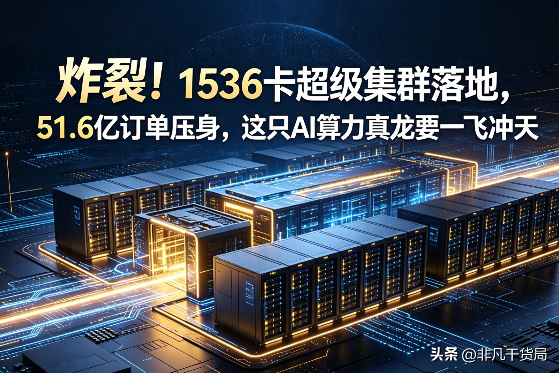炸裂！1536卡集群落地，51.6亿订单，这只AI算力真龙要一飞冲天