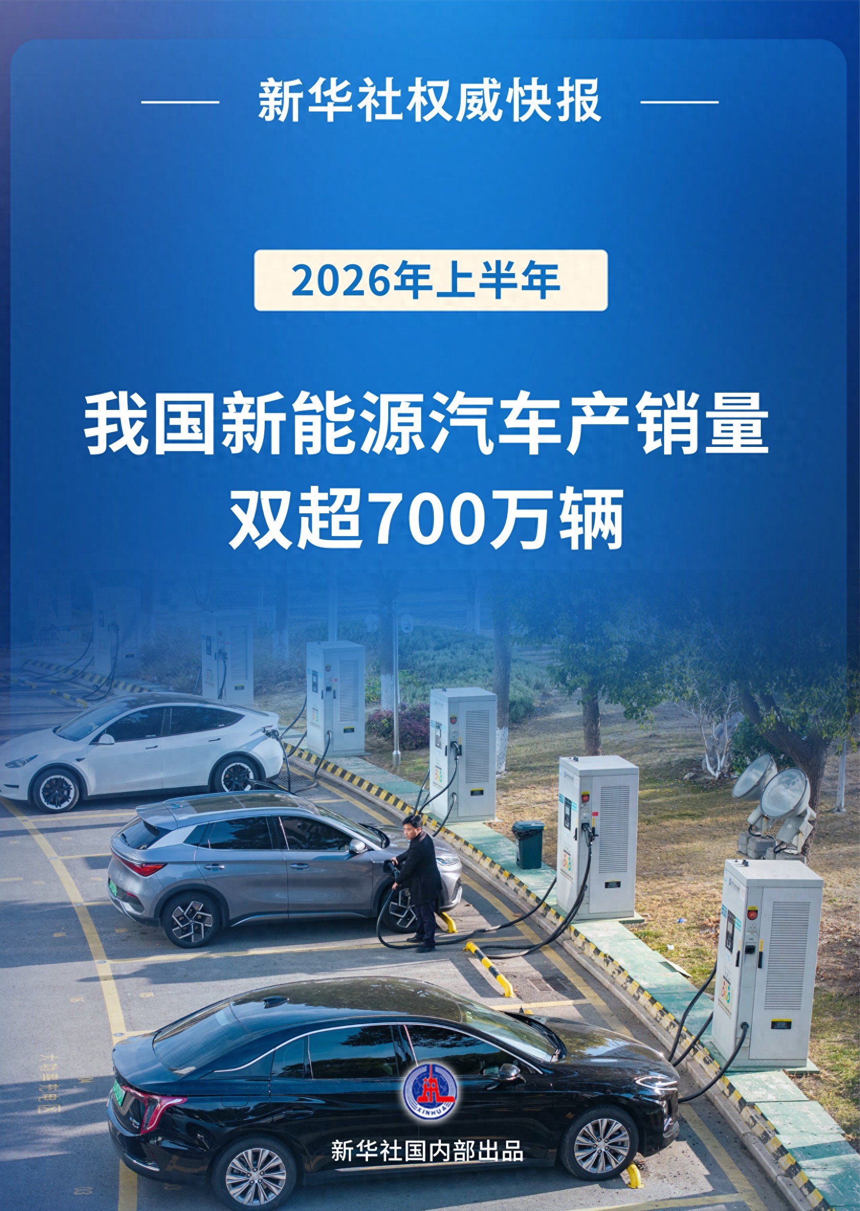 上半年我国新能源汽车产销量双超700万辆