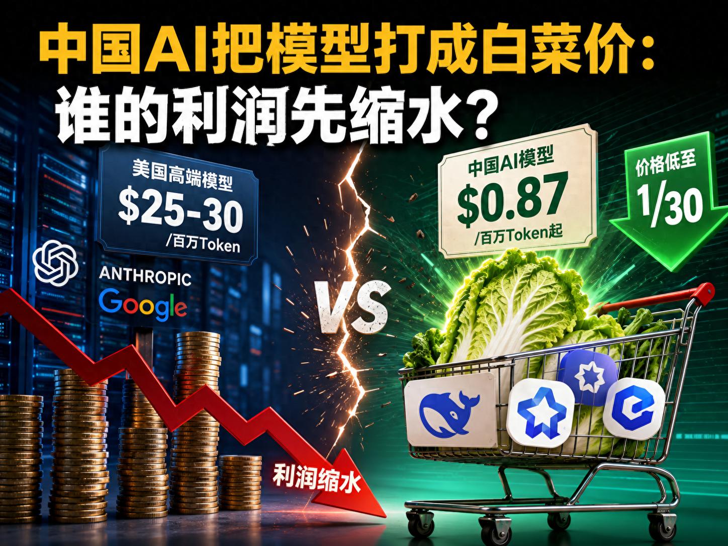 中国AI把模型打成白菜价：谁的利润先缩水？
