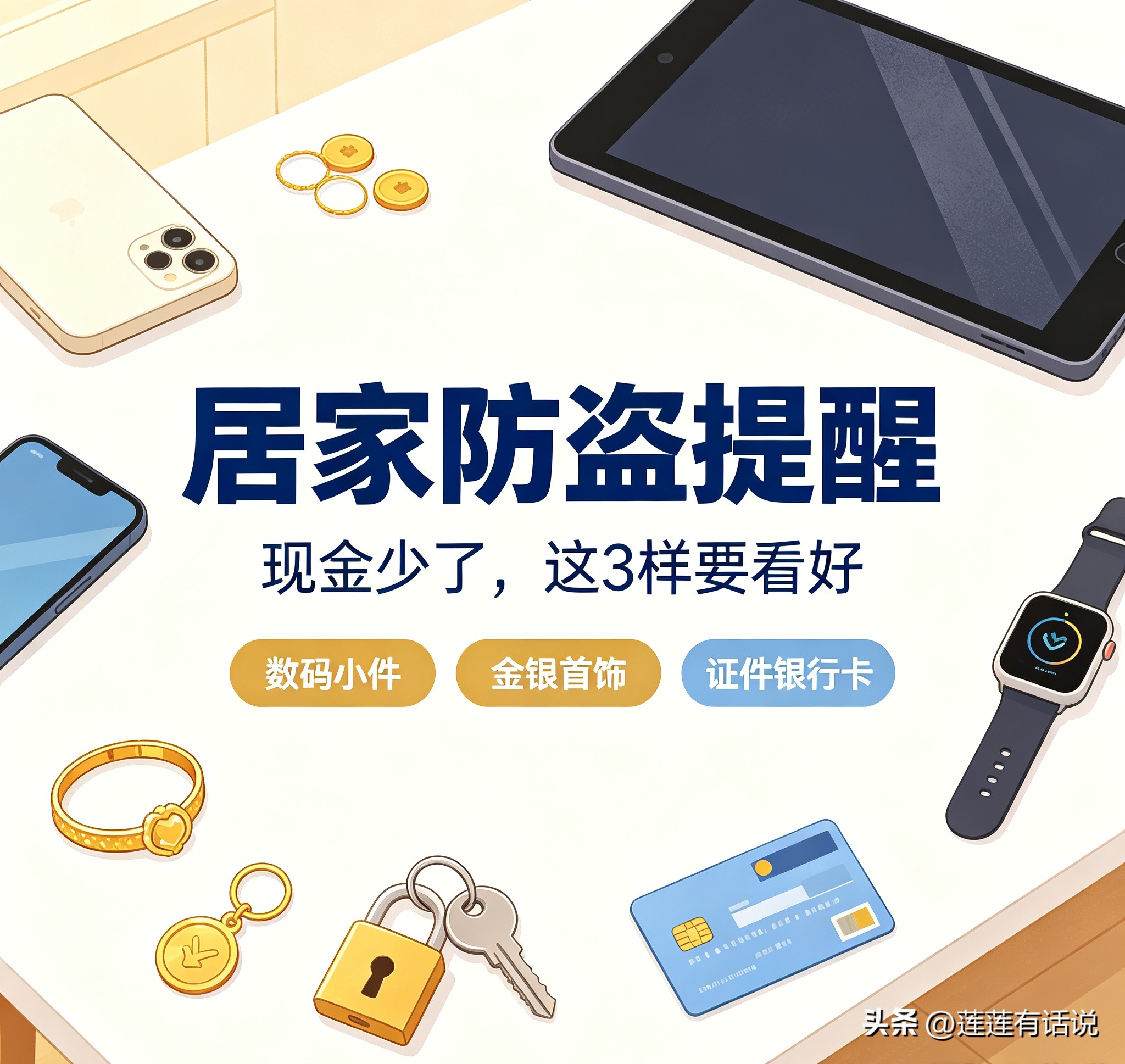 警察提醒：小偷不再盯着现金！家里这3样务必收好