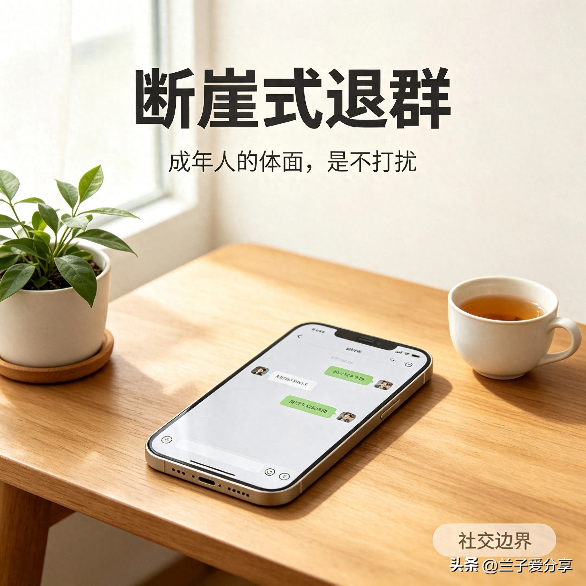什么是断崖式退群？成年人最高级的体面，其实是学会不打扰