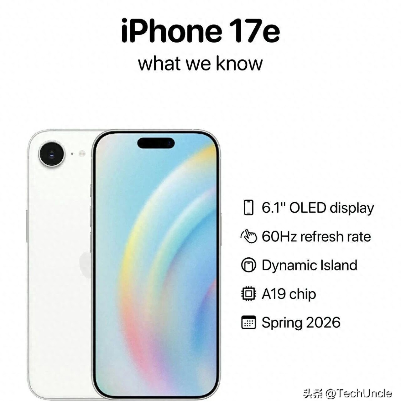 iPhone 17e要来了！A19芯片+C1X调制解调器，今年年初见