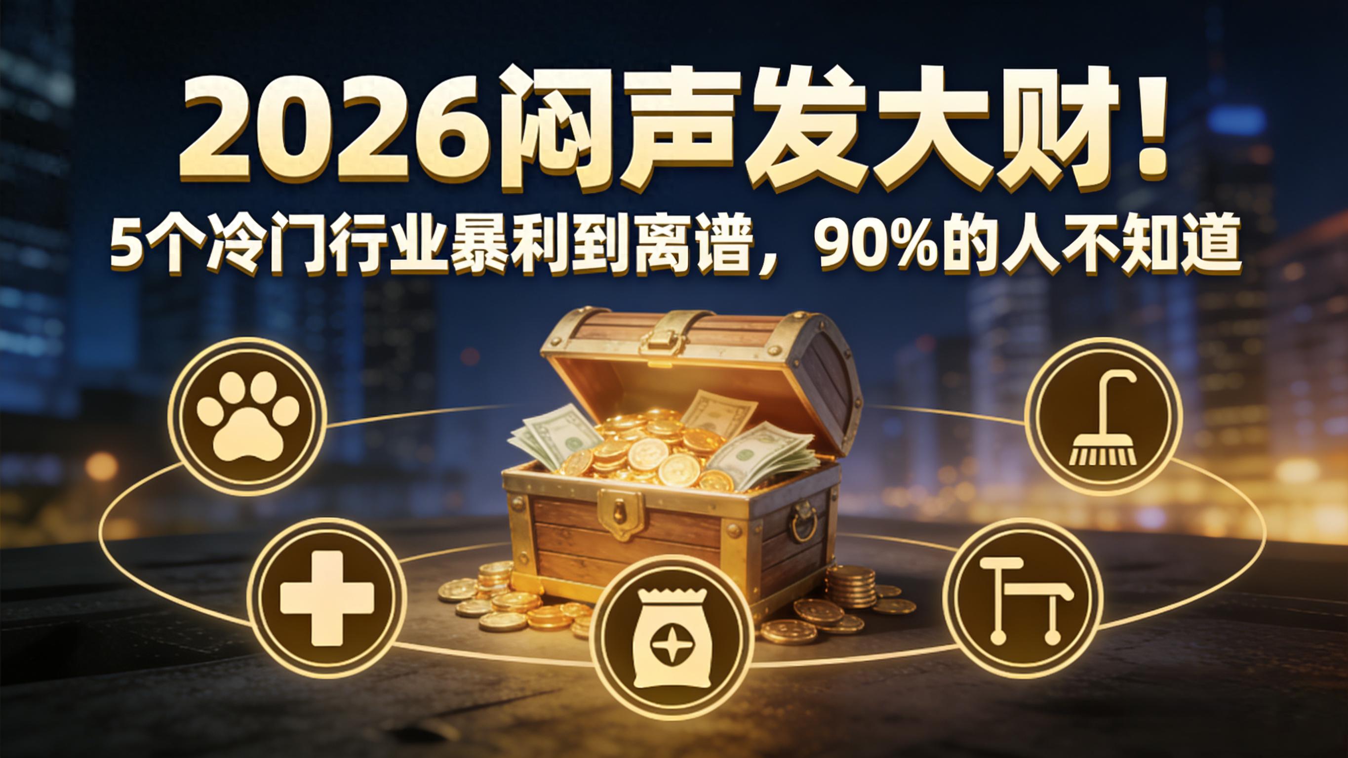 2026闷声发大财！5个冷门行业暴利到离谱，90%的人不知道