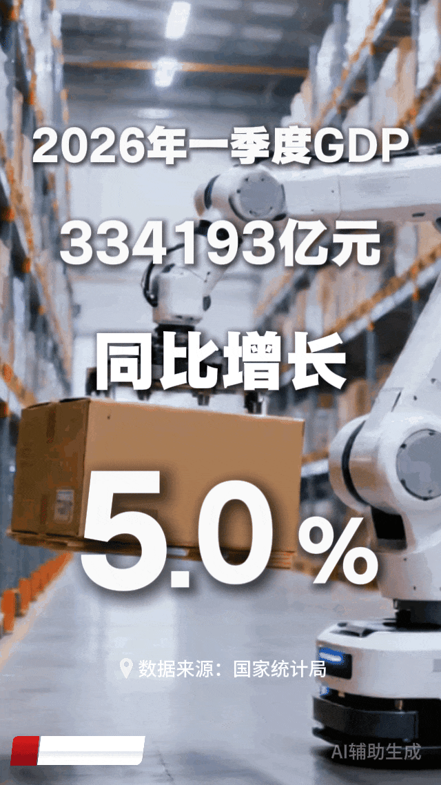 今年一季度GDP同比增长5.0%