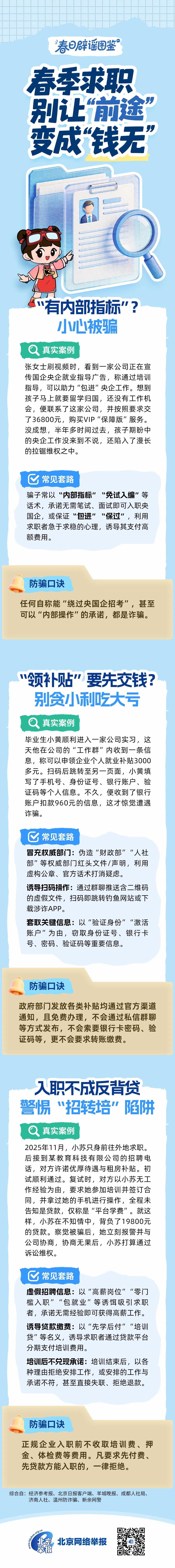 春日辟谣图鉴 | 春季求职，别让&ldquo;前途&rdquo;变成&ldquo;钱无&rdquo;