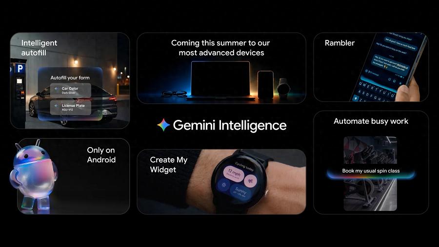 谷歌推出Gemini Intelligence 自动化功能与 Googlebook 笔记本系列