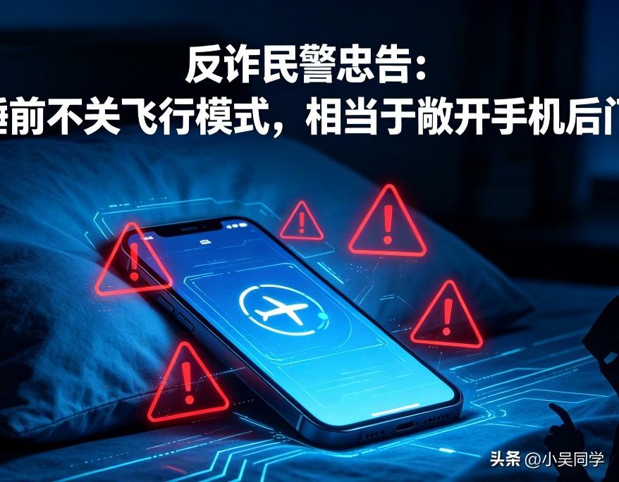 反诈民警忠告：睡前不关飞行模式，相当于敞开手机后门